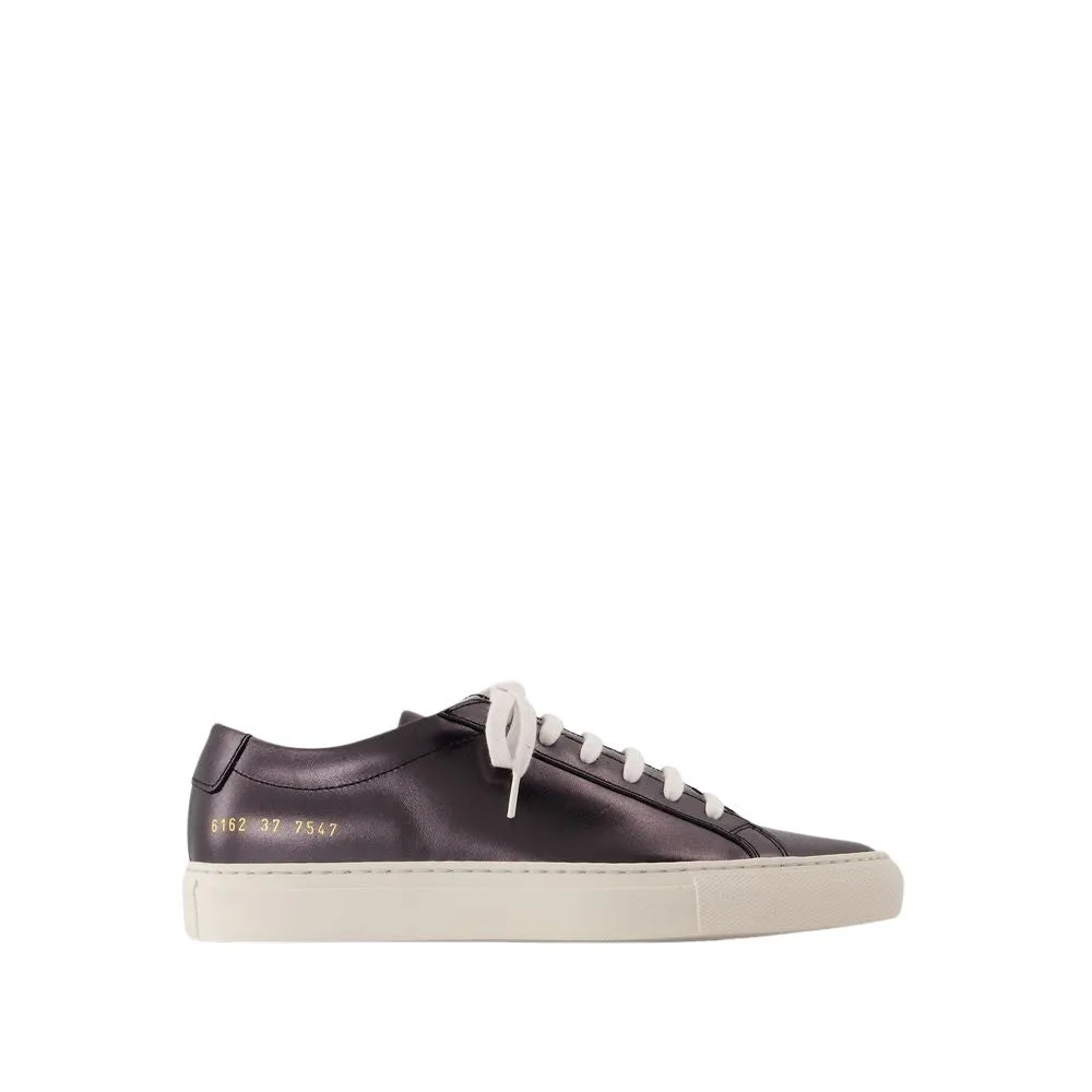 Achilles Shiny Sneakers - Leather - Black