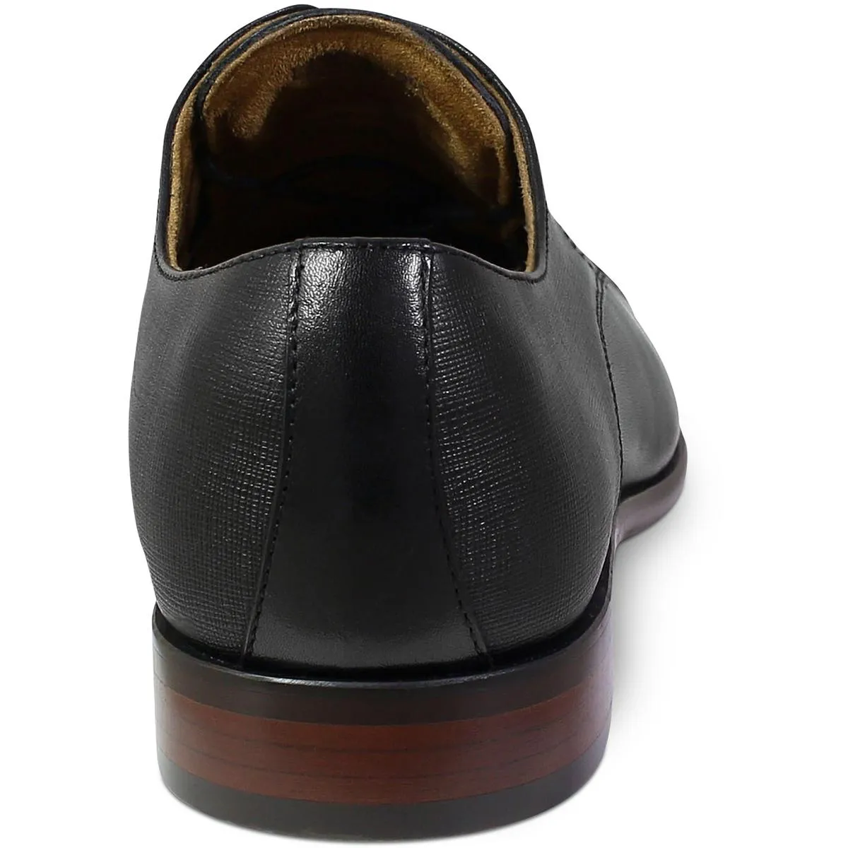 Angelo Mens Leather Lace-Up Cap Toe Oxfords