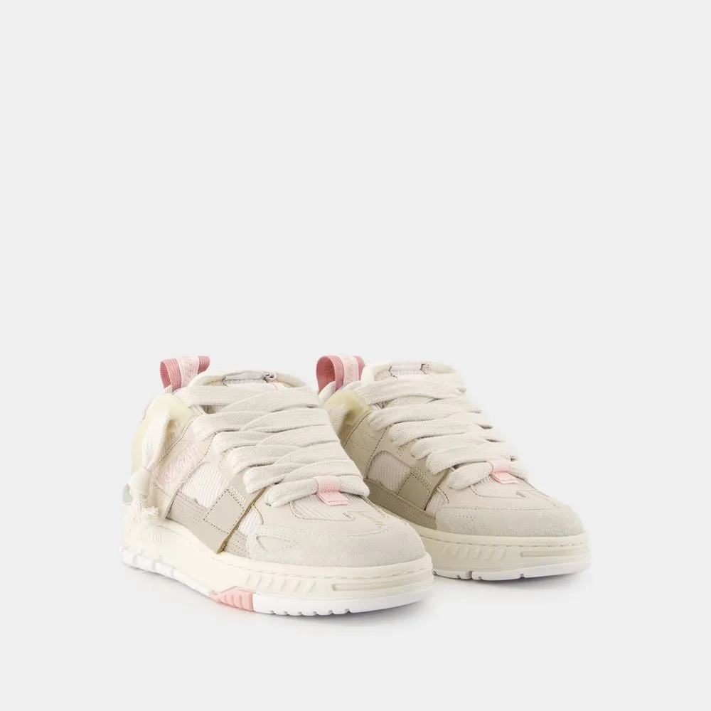 Area Patchwork Sneakers - Synthetic - Beige