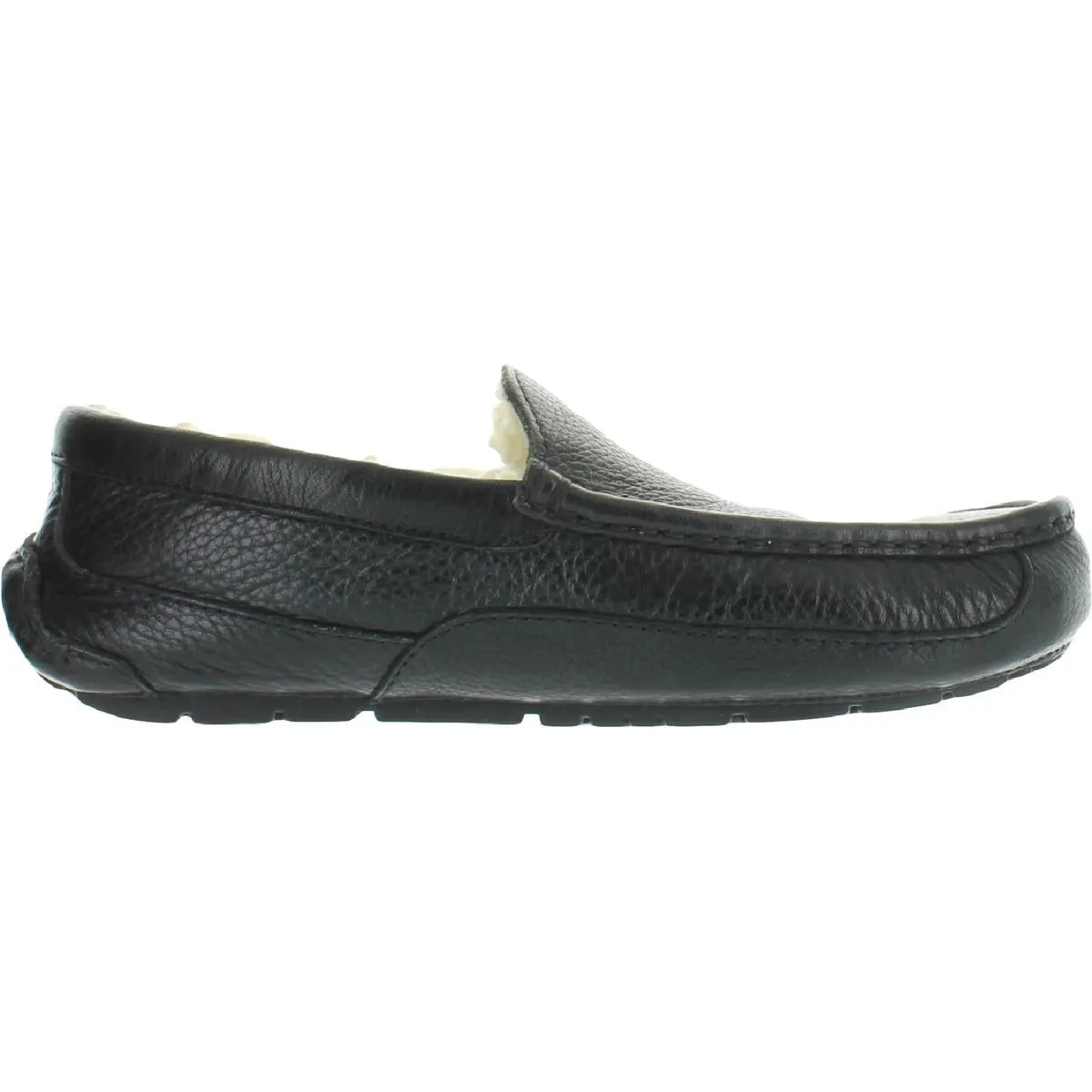 Ascot Mens Leather Lined Loafer Slippers