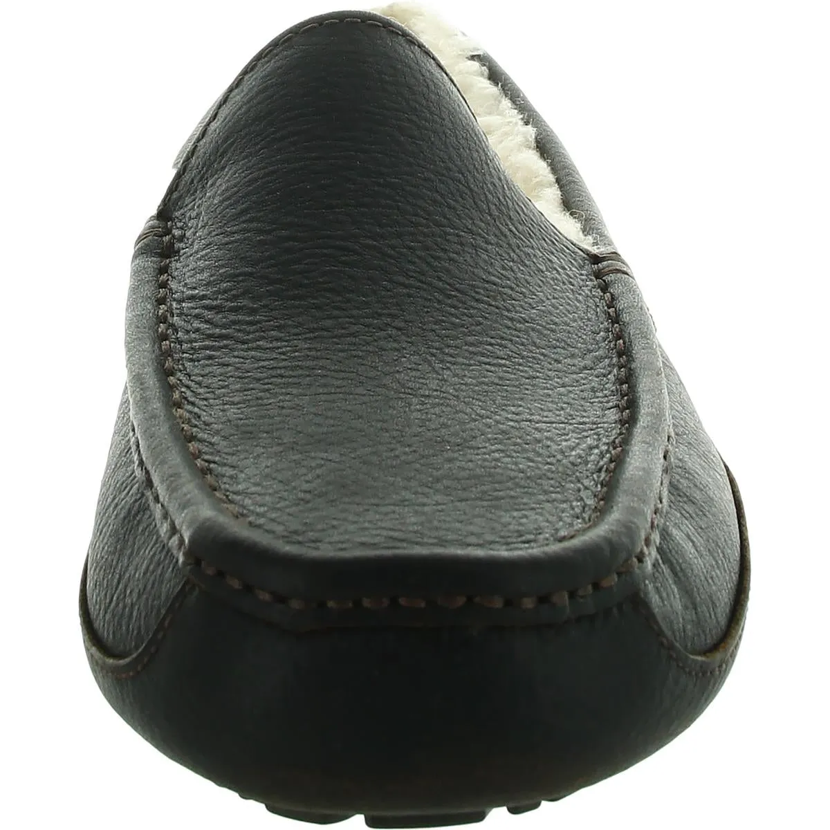 Ascot Mens Leather Lined Loafer Slippers