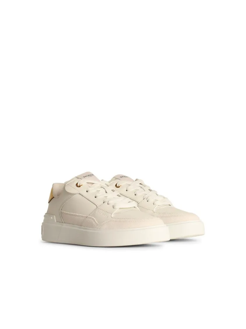B-Court' White Leather Sneakers