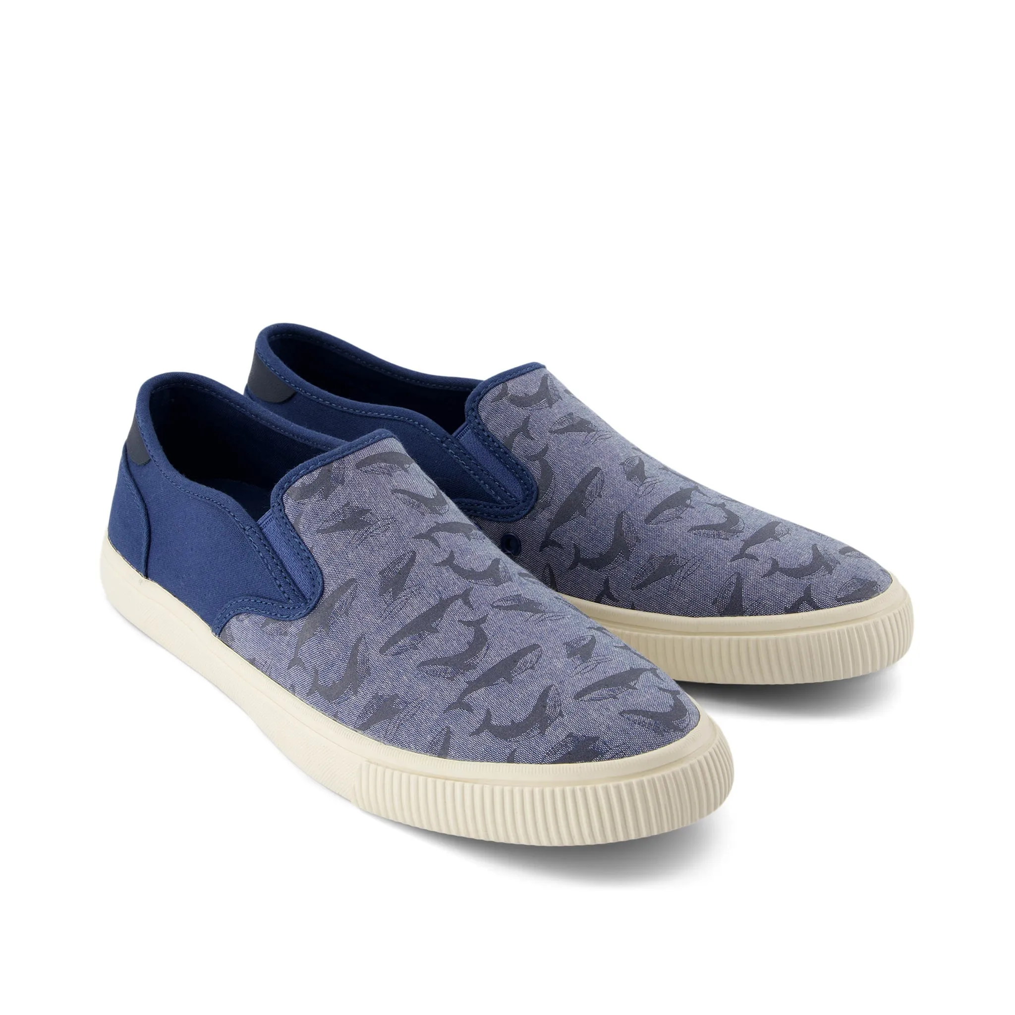 Baja Blue Glow in the Dark Whales Slip On Sneaker