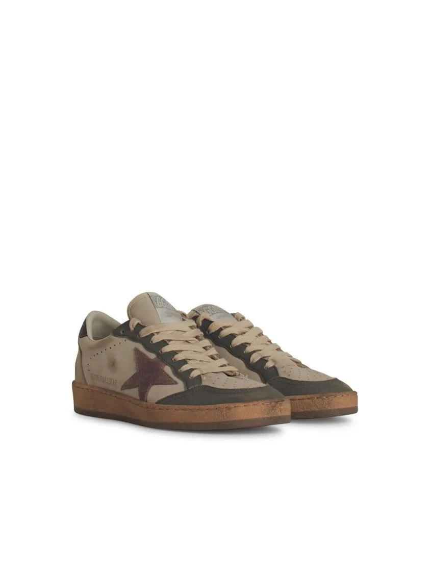 'Ball Star' Beige Leather Sneakers