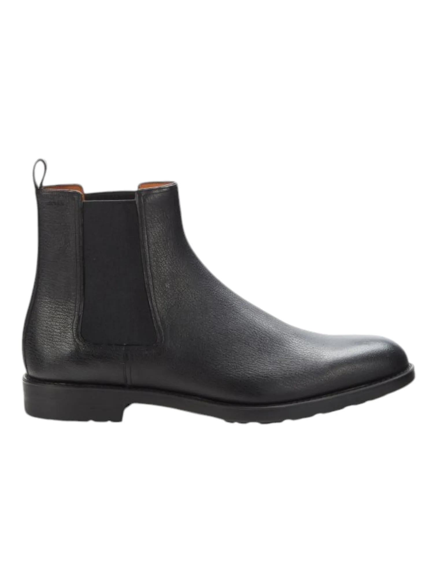 Bally Alan 6230181 Men's Black Goat Grained Leather Chelsea Boots