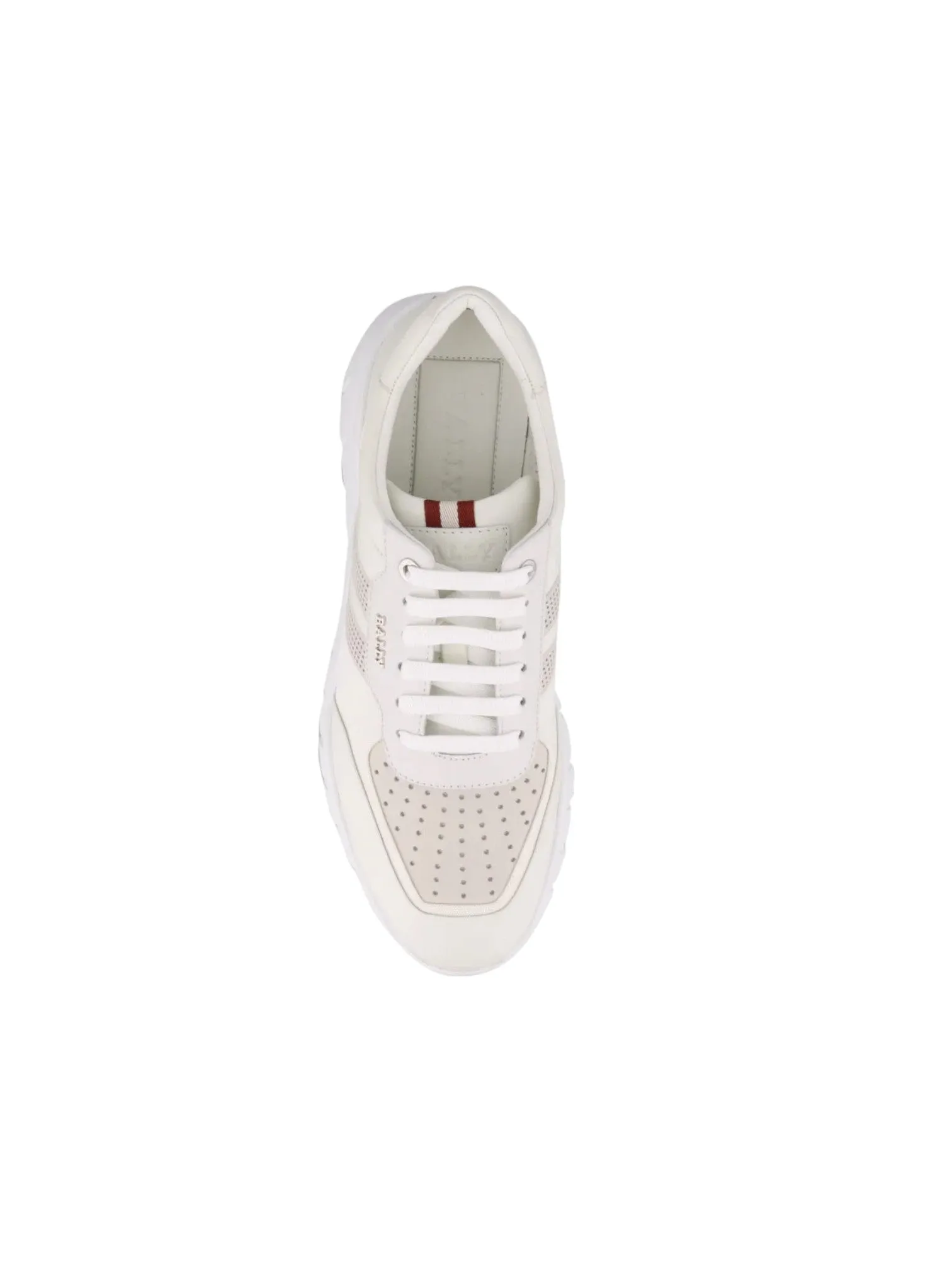 Bally Bison 6230656 Men's White Lamb Leather Sneakers