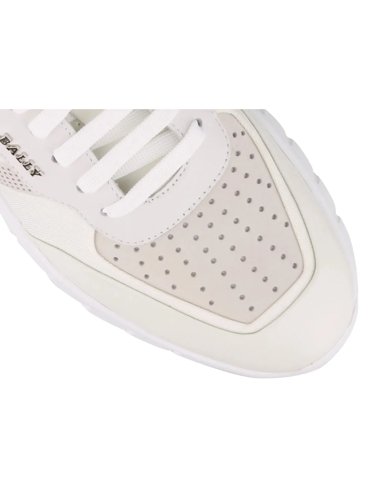 Bally Bison 6230656 Men's White Lamb Leather Sneakers