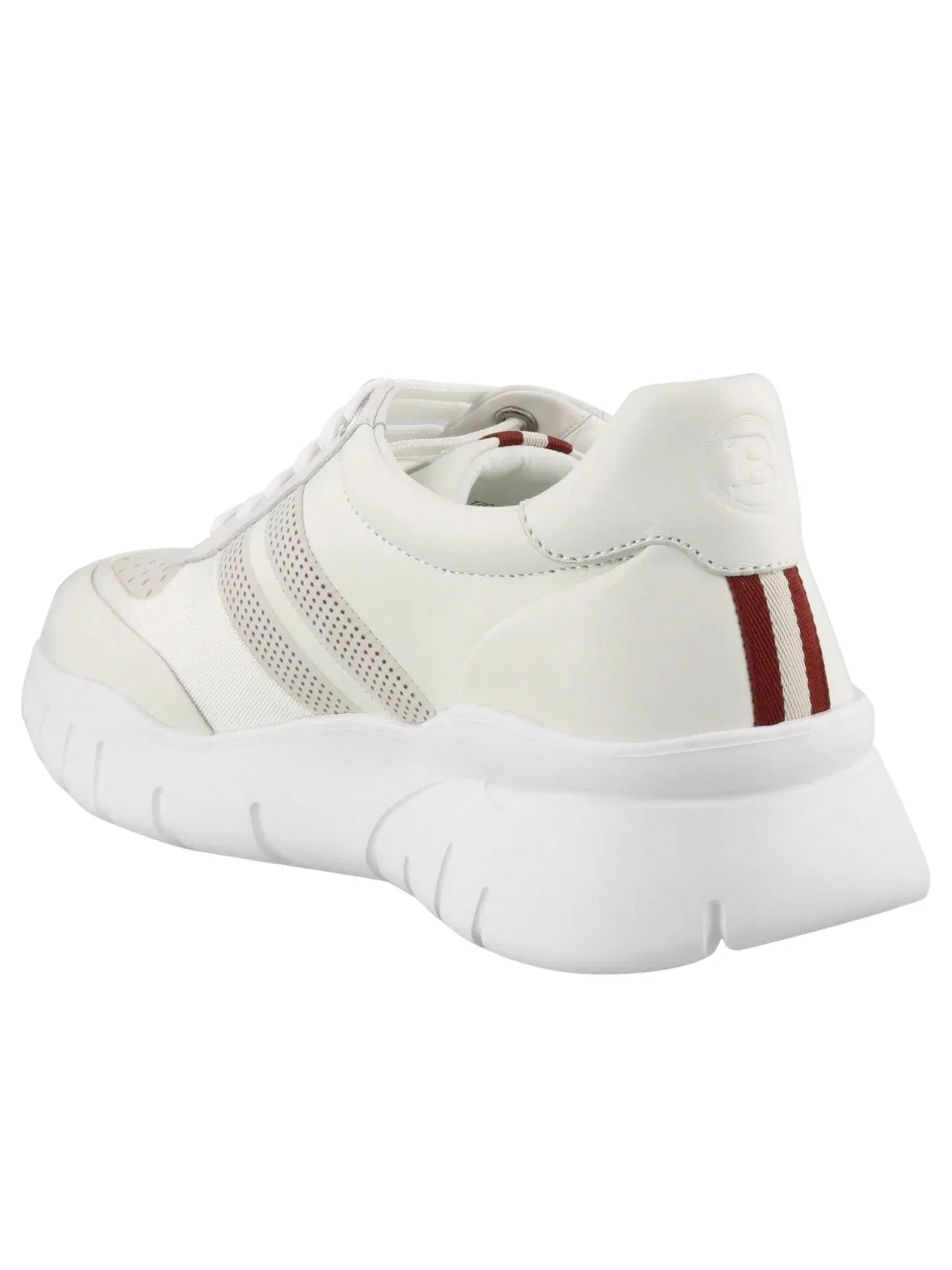 Bally Bison 6230656 Men's White Lamb Leather Sneakers