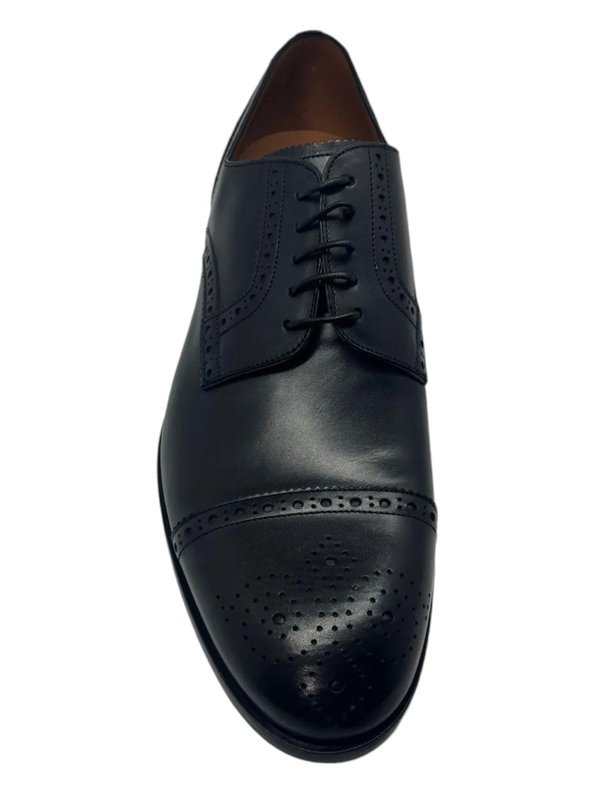 Bally Brooking 6301284 Men's Black Calf Plain Leather Oxford Shoes