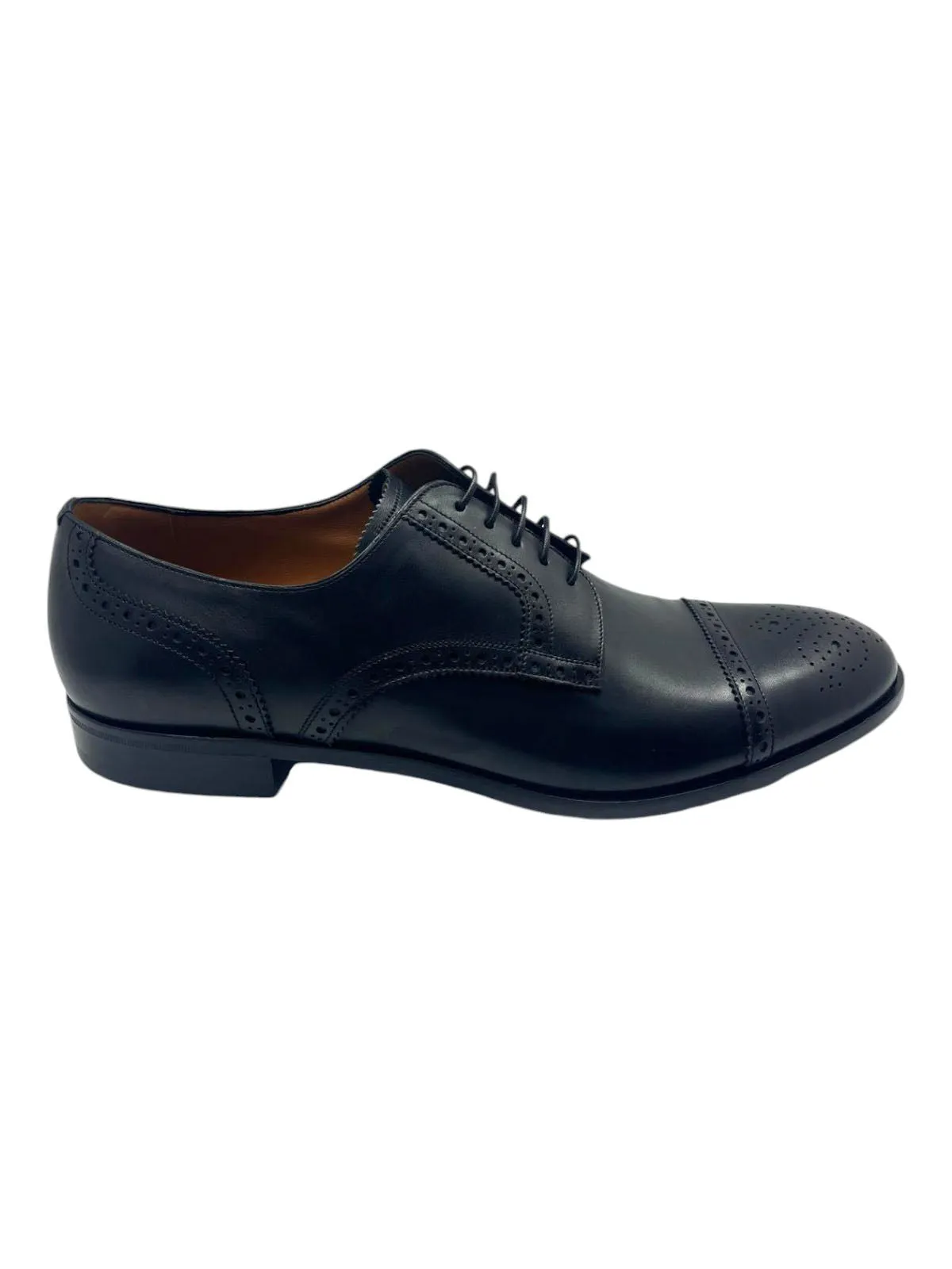 Bally Brooking 6301284 Men's Black Calf Plain Leather Oxford Shoes