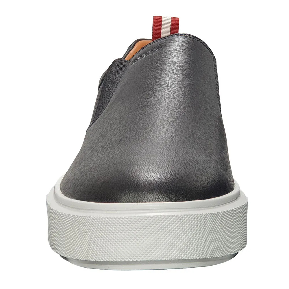 Bally Charles 6240396 Men's Black Lamb Leather Sneakers