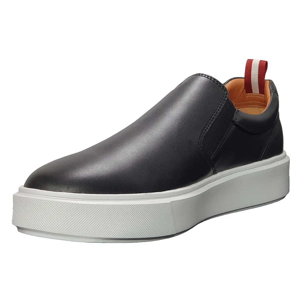 Bally Charles 6240396 Men's Black Lamb Leather Sneakers