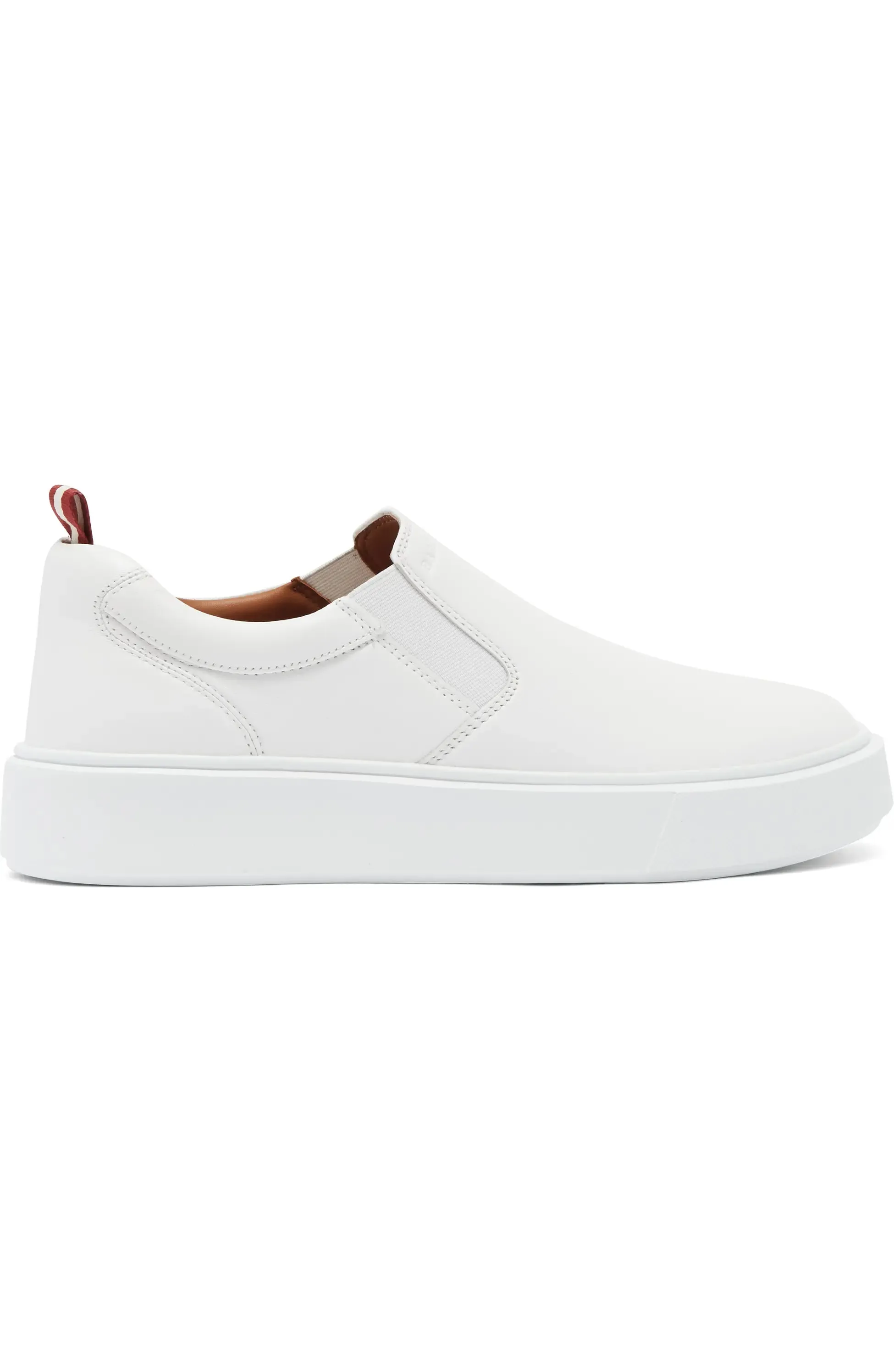 Bally Charles 6240397 Men's White Lamb Leather Sneakers