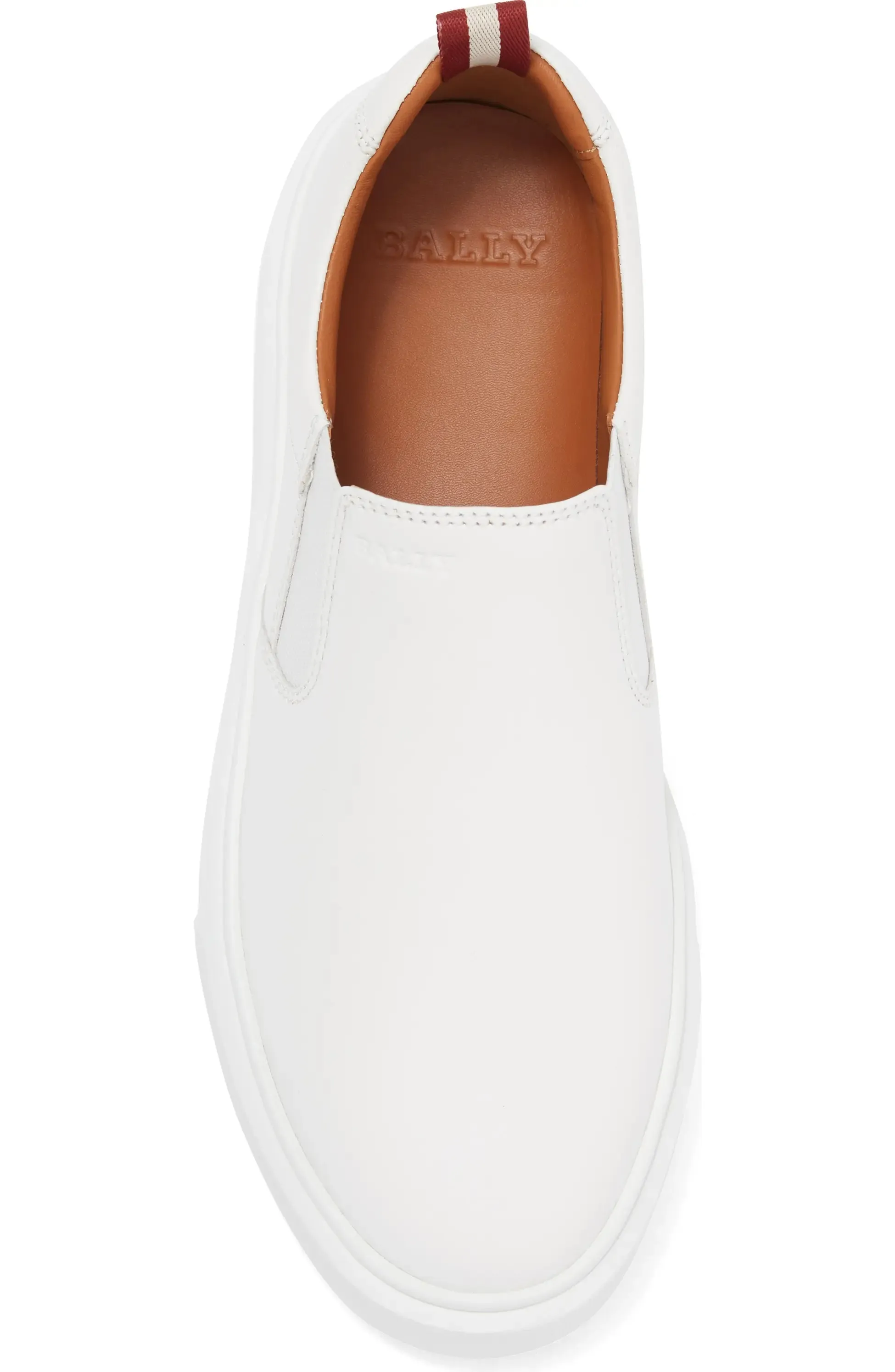 Bally Charles 6240397 Men's White Lamb Leather Sneakers