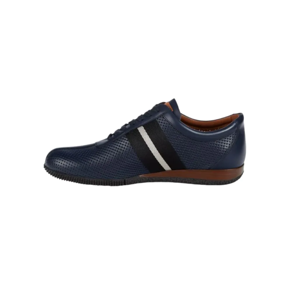 Bally Frenz Men's 6230484 Ink Perforated Leather Sneakers