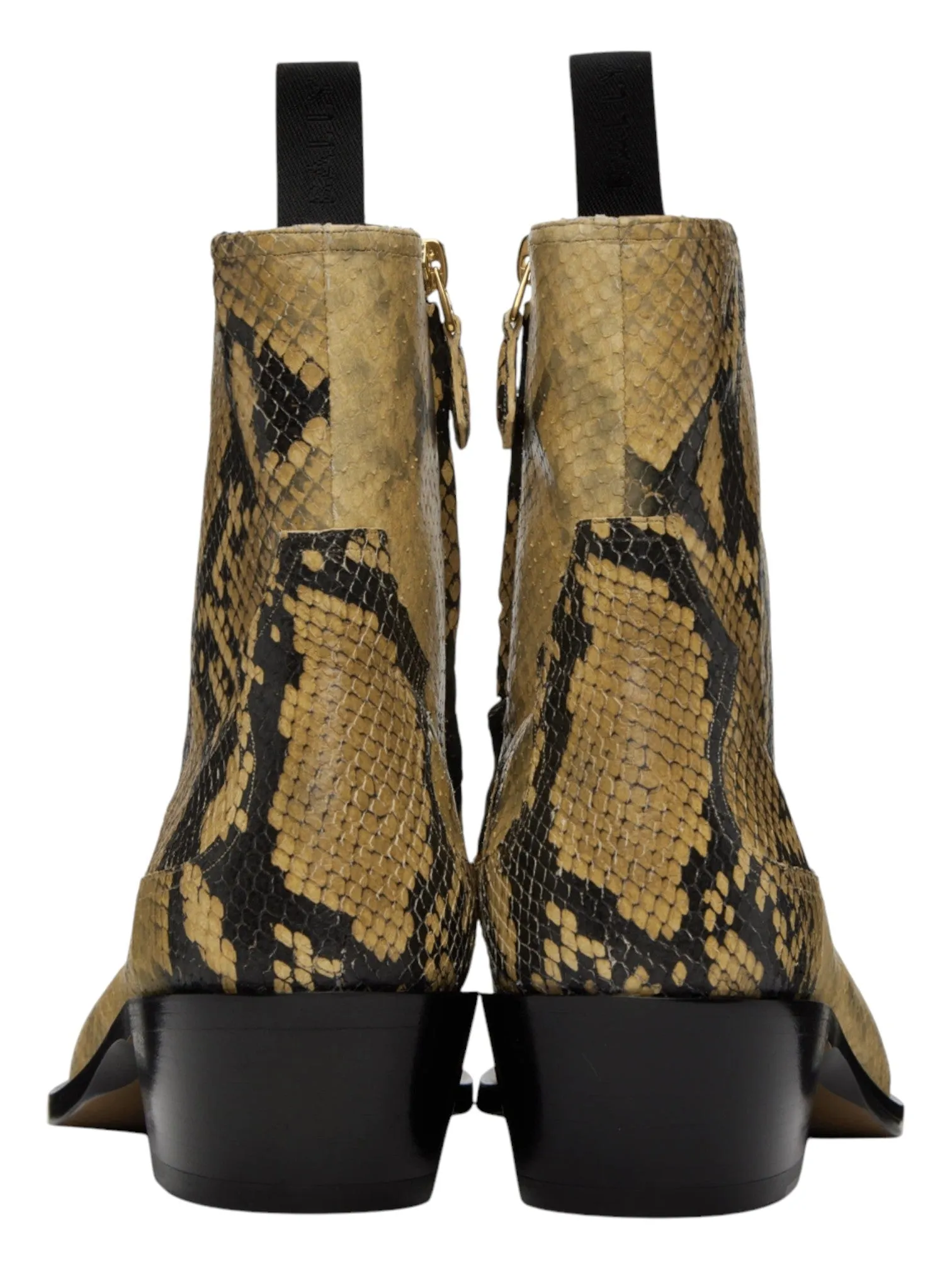 Bally Gaiman 6303990 Men's New RHU Snake Embossed Leather Boots