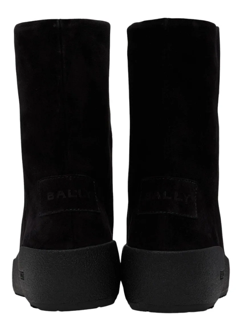 Bally GSTAAD 6302942 Men's Black Suede Leather Shirling Lined Boots