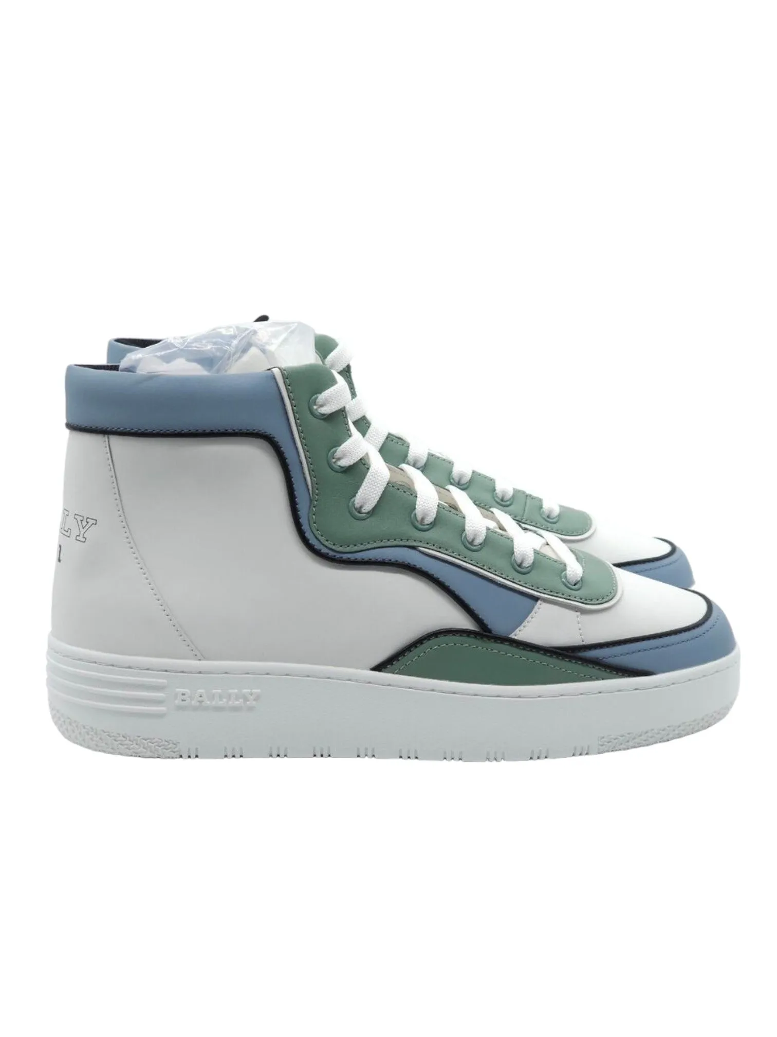 Bally Kenton 6302315 Men's White High Top Leather Sneakers