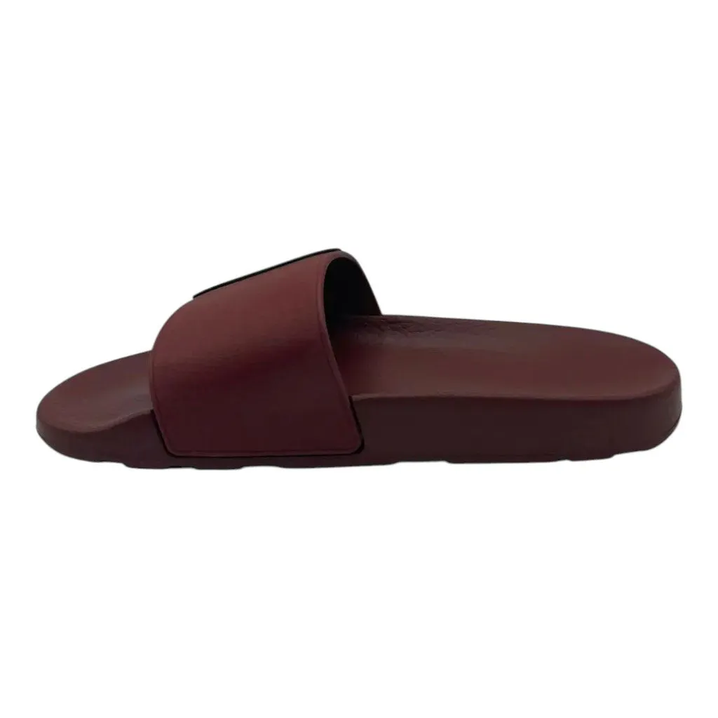 Bally Saxor 6219587 Men's Garnet Rubber Slide Sandals