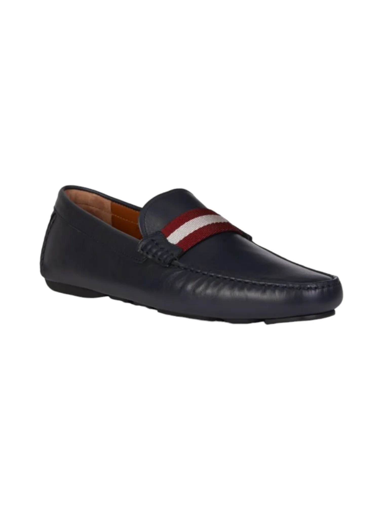 Bally Waltec Men's 6198385 Navy Blue Leather Loafer