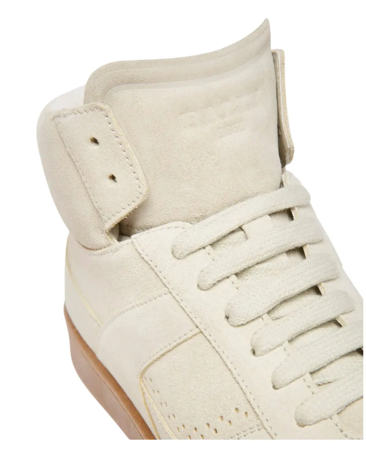 Bally Wiggles 6303321 Men's Dusty White Calf Suede High Top Sneakers