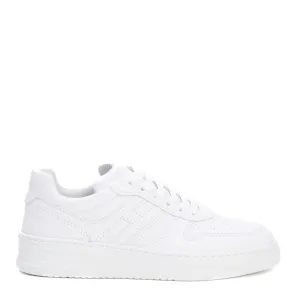 Basket Hammered Leather White Sneakers