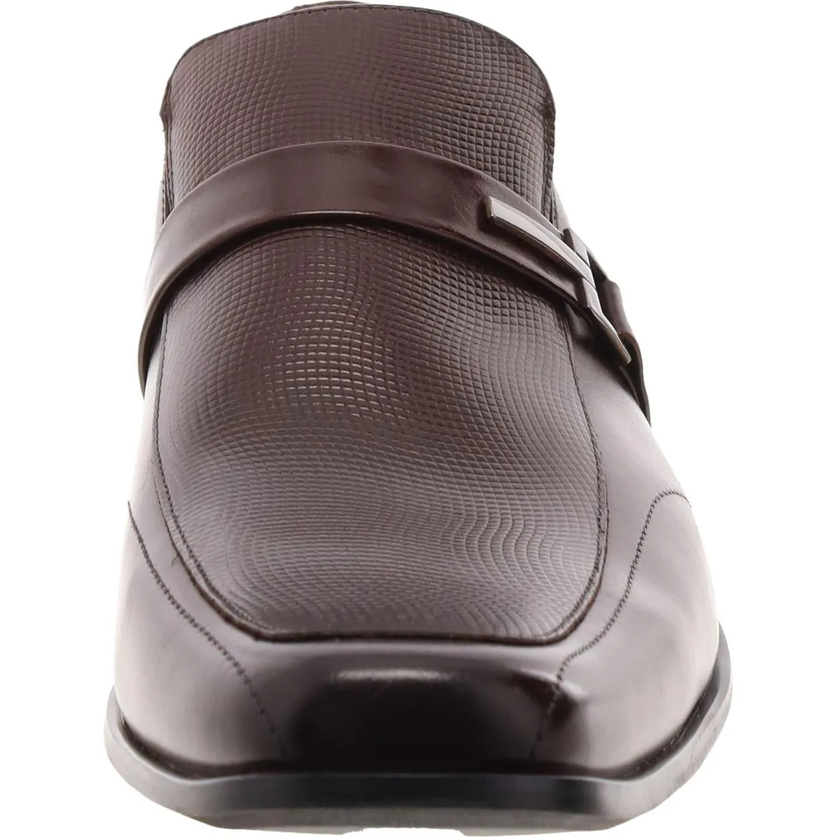 Beau Mens Leather Buckle Slip On Shoes