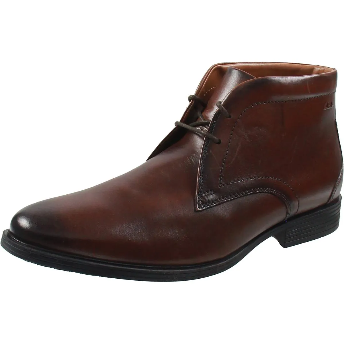 BHFO Mens Logo Leather Chukka Boots