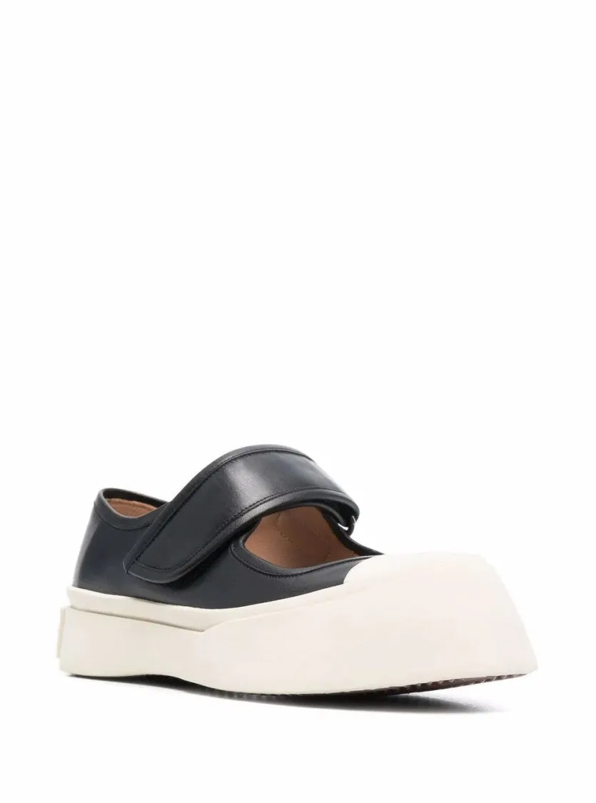 Black Calf Leather Sneakers