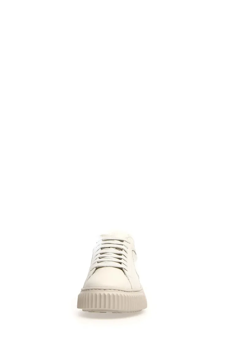 Calfskin Sneakers With Removable Insole And Ultra-Light Rubber Sole