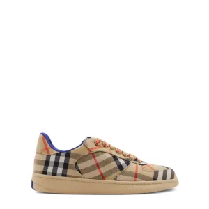 Check Patterned Sneakers With Contrasting Accents