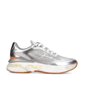 Chunky Silver Sneakers With Removable Insole