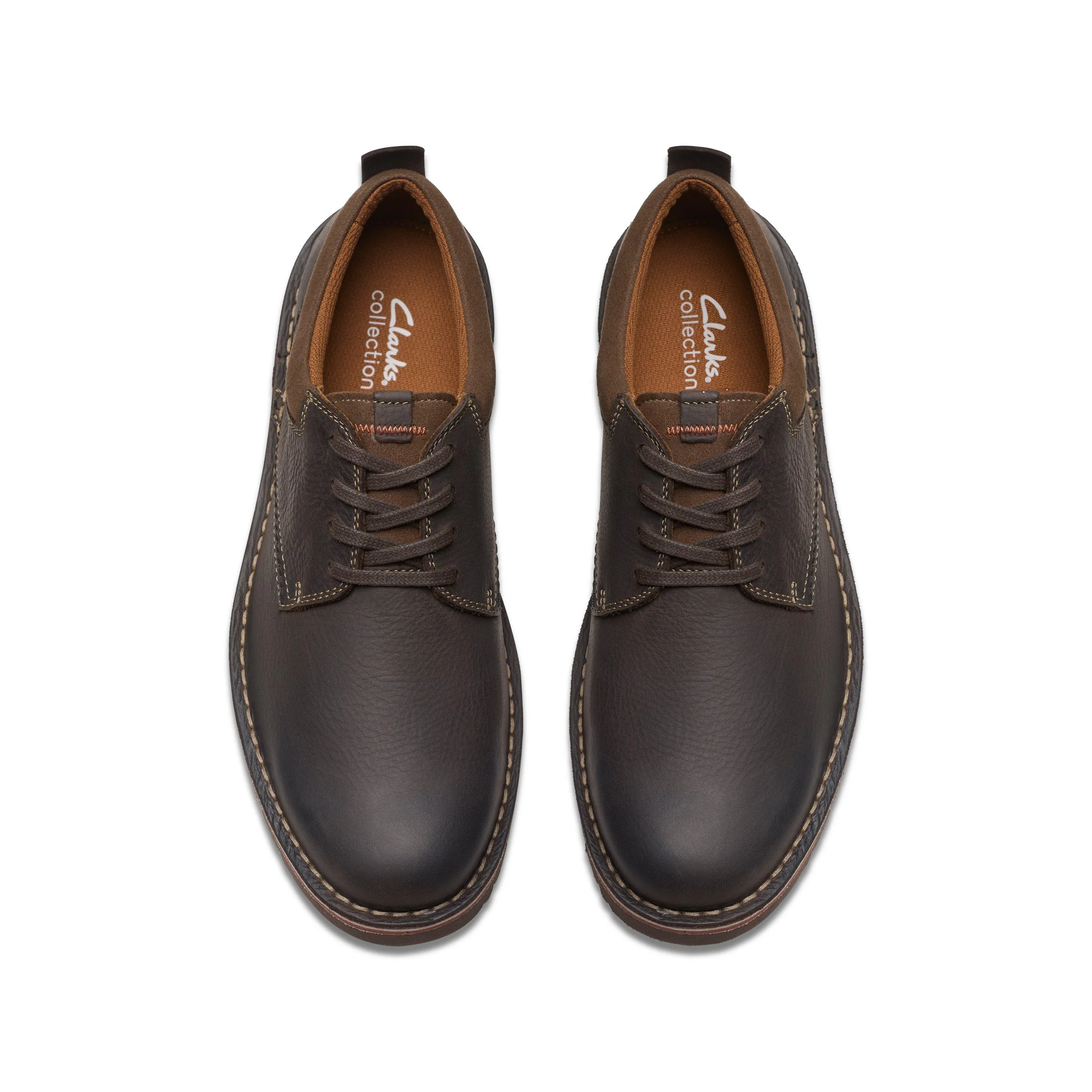 Clarks Eastridge Low in Brown Leather