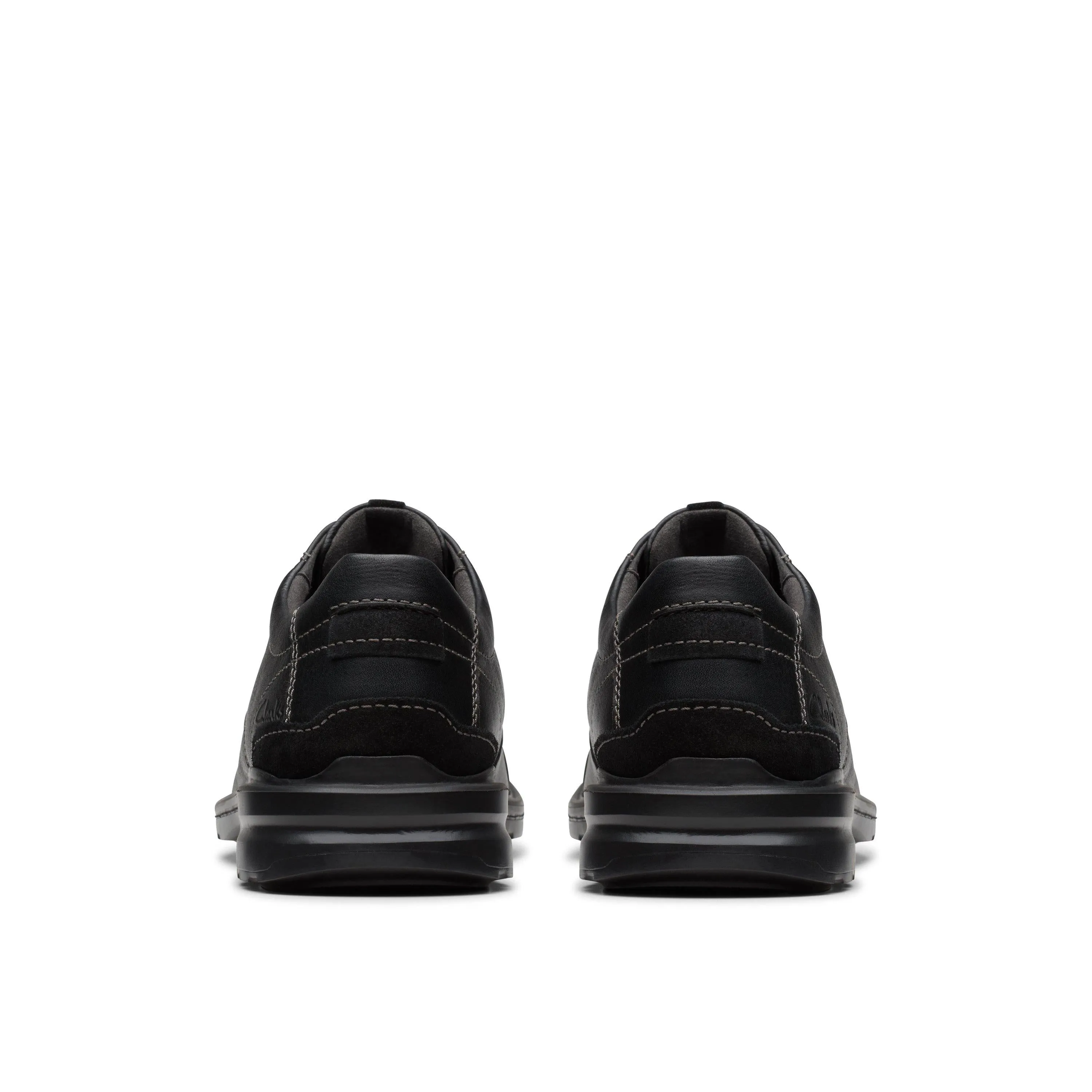 Clarks Gessler Cap in Black Leather