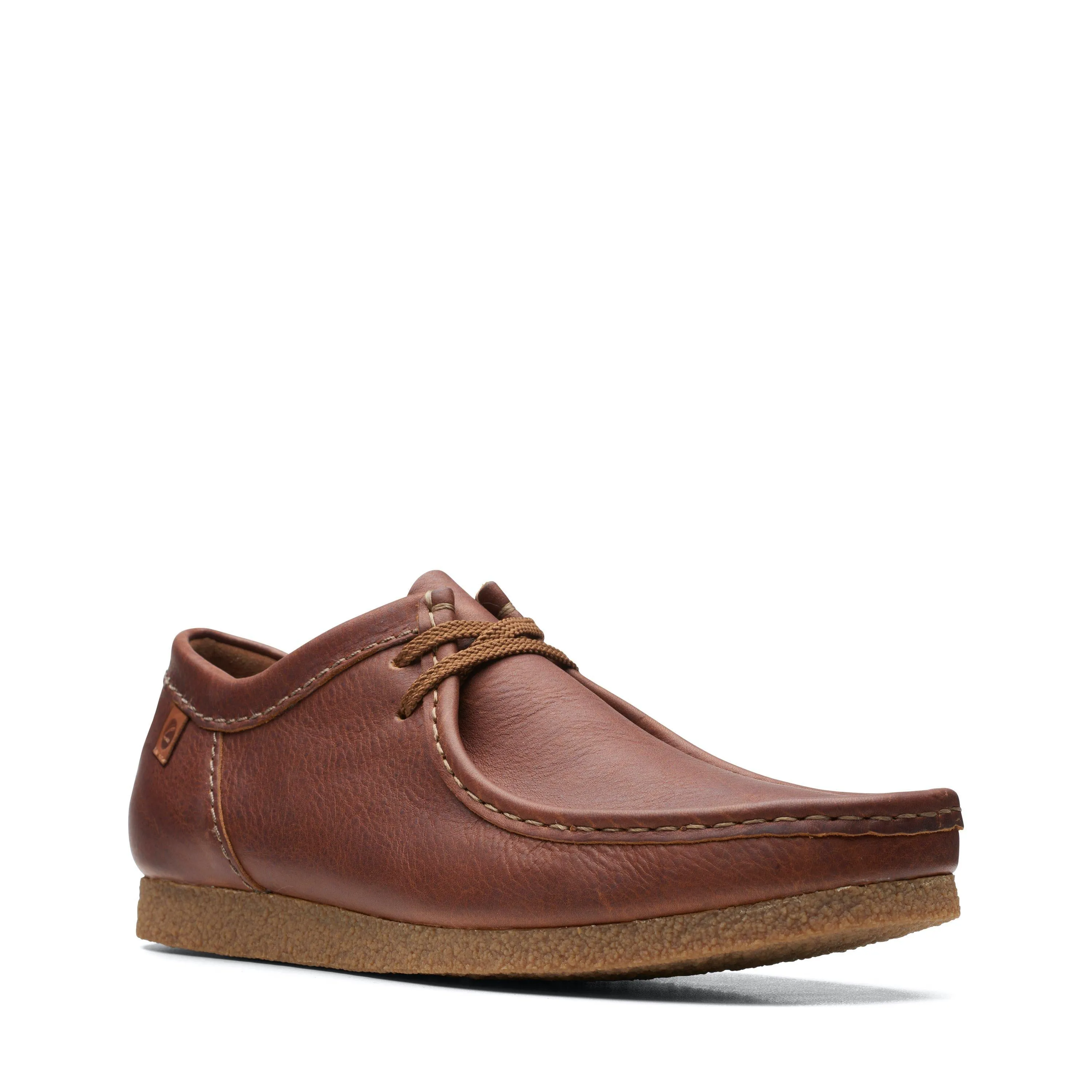 Clarks Shacre II Run in Brown Leather