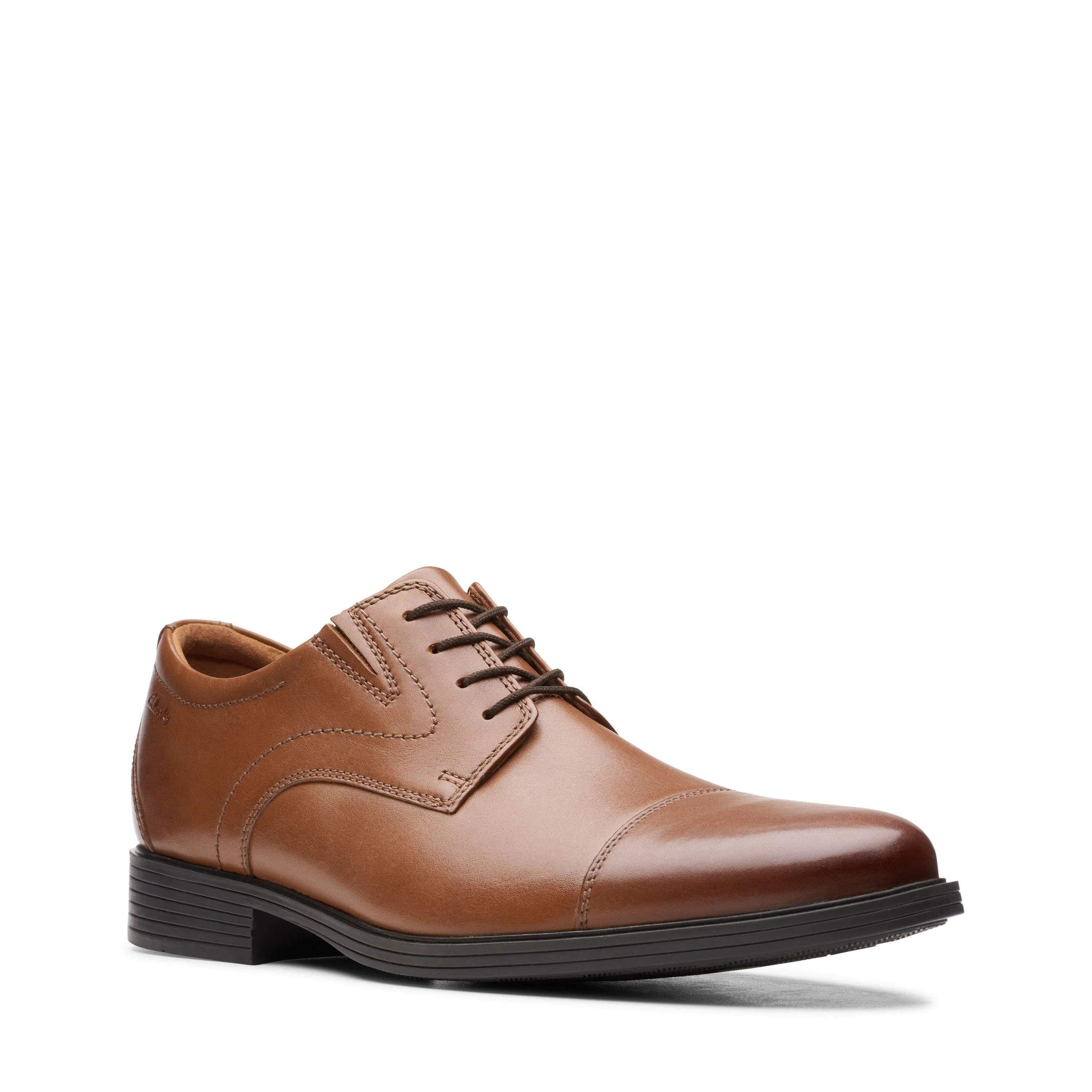 Clarks Whiddon Cap in Brown Leather