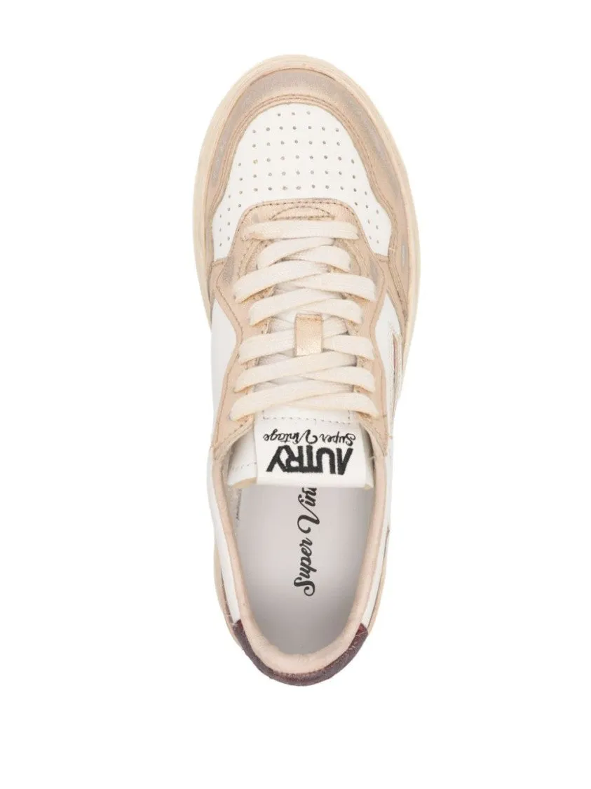 Classic Low-Top Sneakers With Textured Panels And Perforations