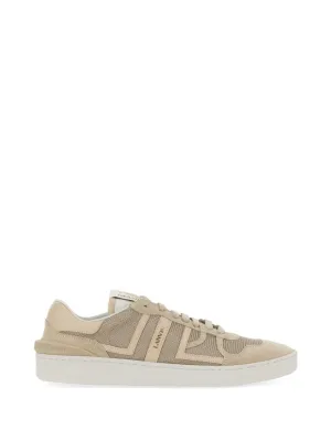 Clay" Textured Low-Top Sneakers With Cushioned Sole