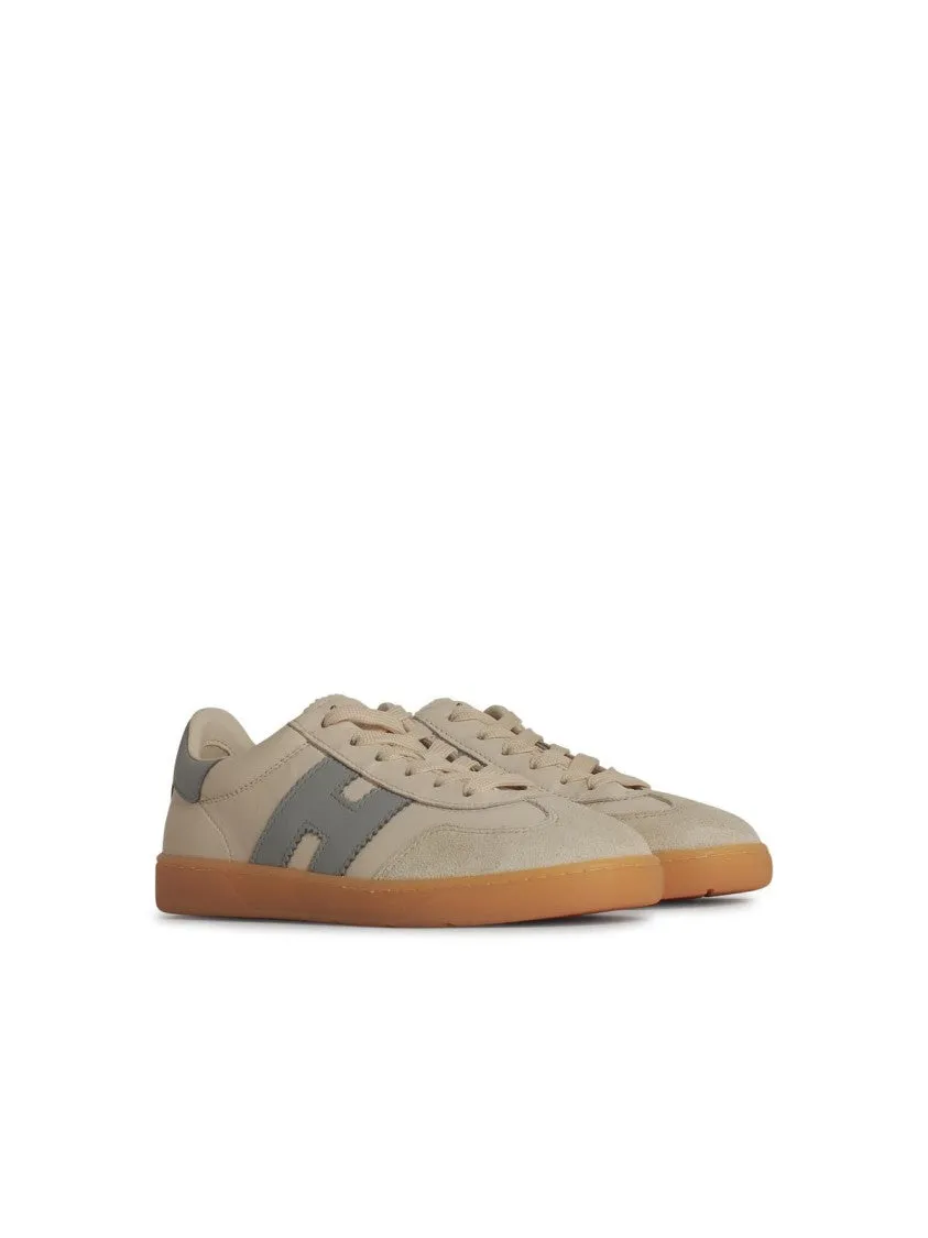 Coll' Cream Leather Sneakers