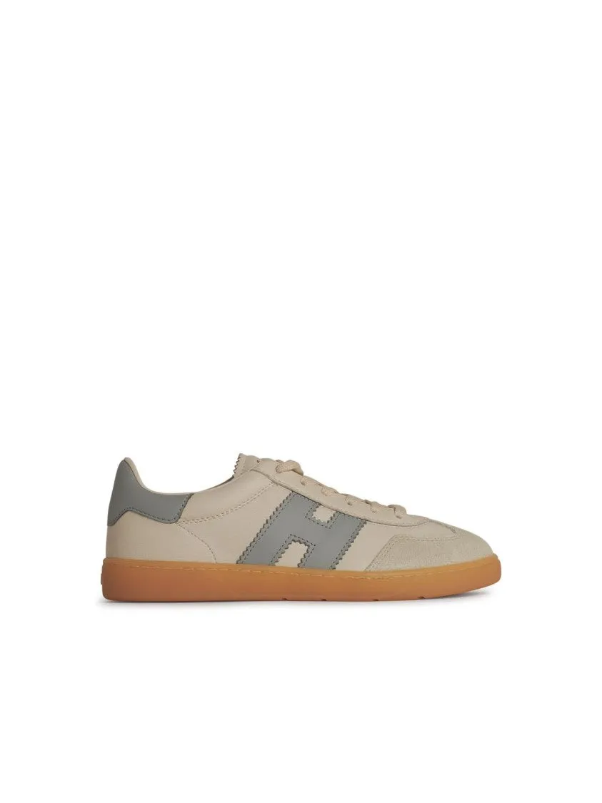 Coll' Cream Leather Sneakers