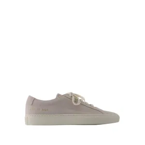 Contrast Achilles Sneakers - Leather - Beige