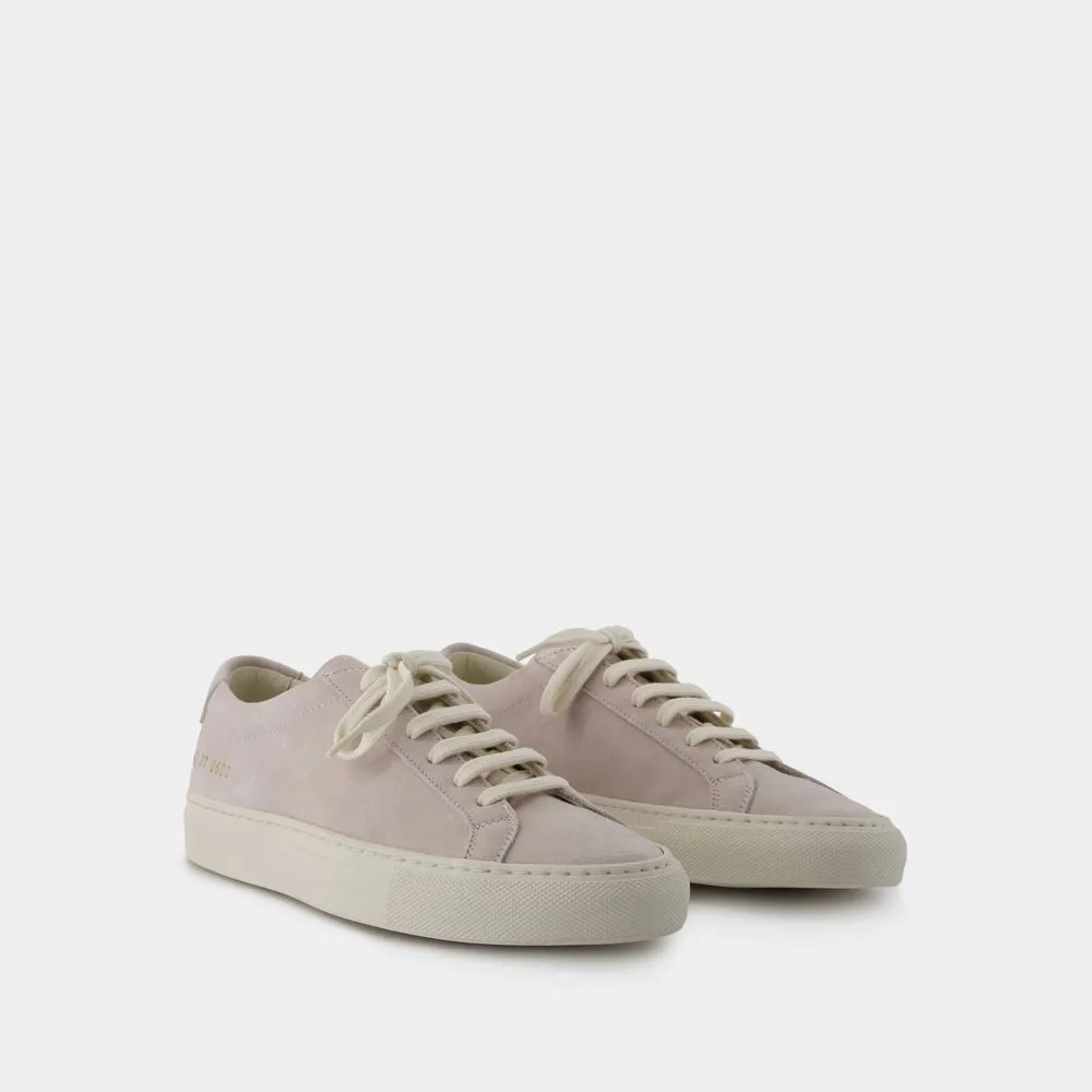 Contrast Achilles Sneakers - Leather - Beige