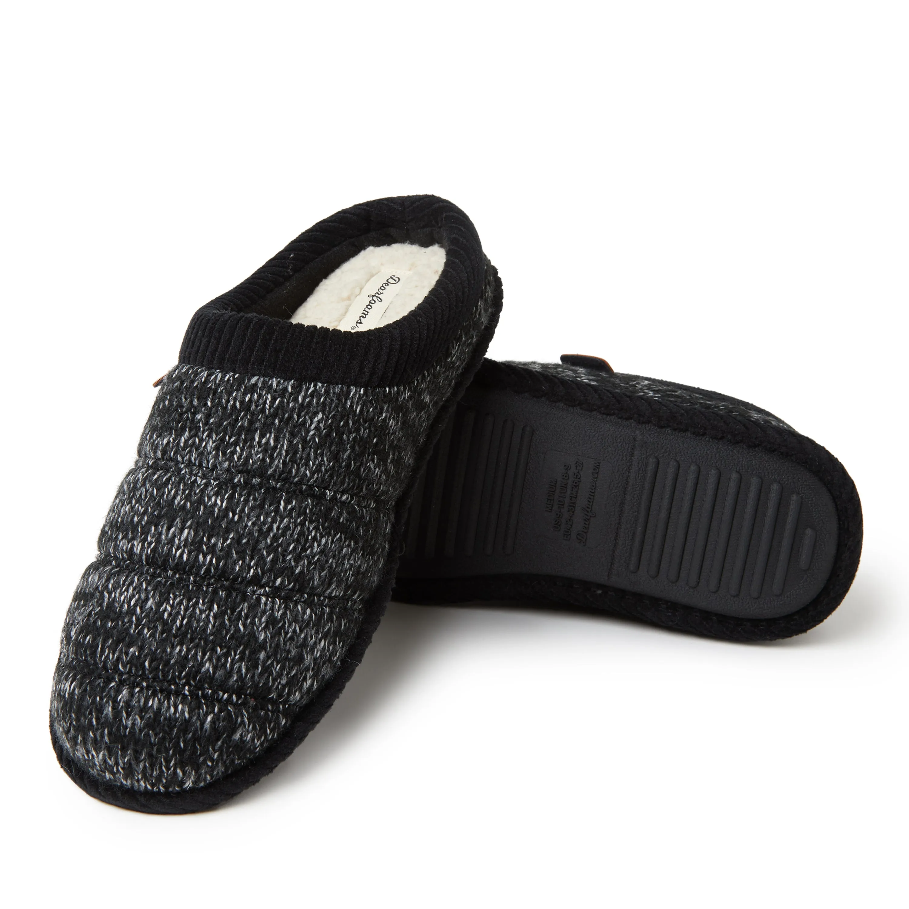 Dearfoams Mens Asher Marled Knit Clog