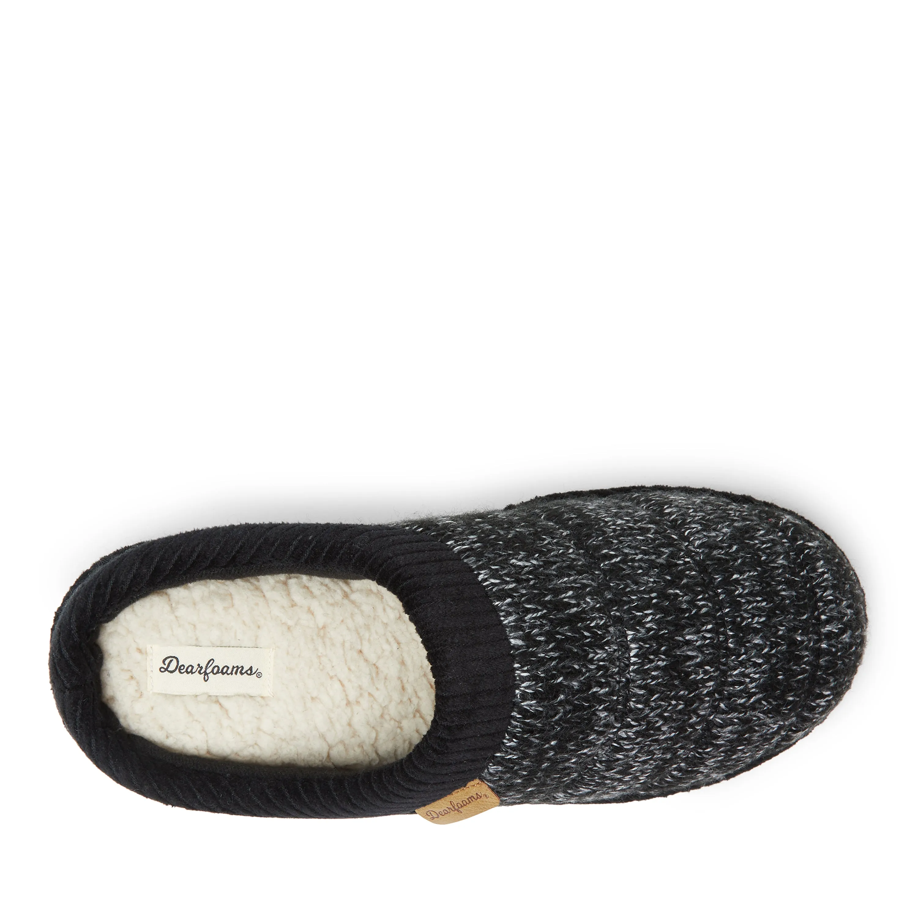 Dearfoams Mens Asher Marled Knit Clog