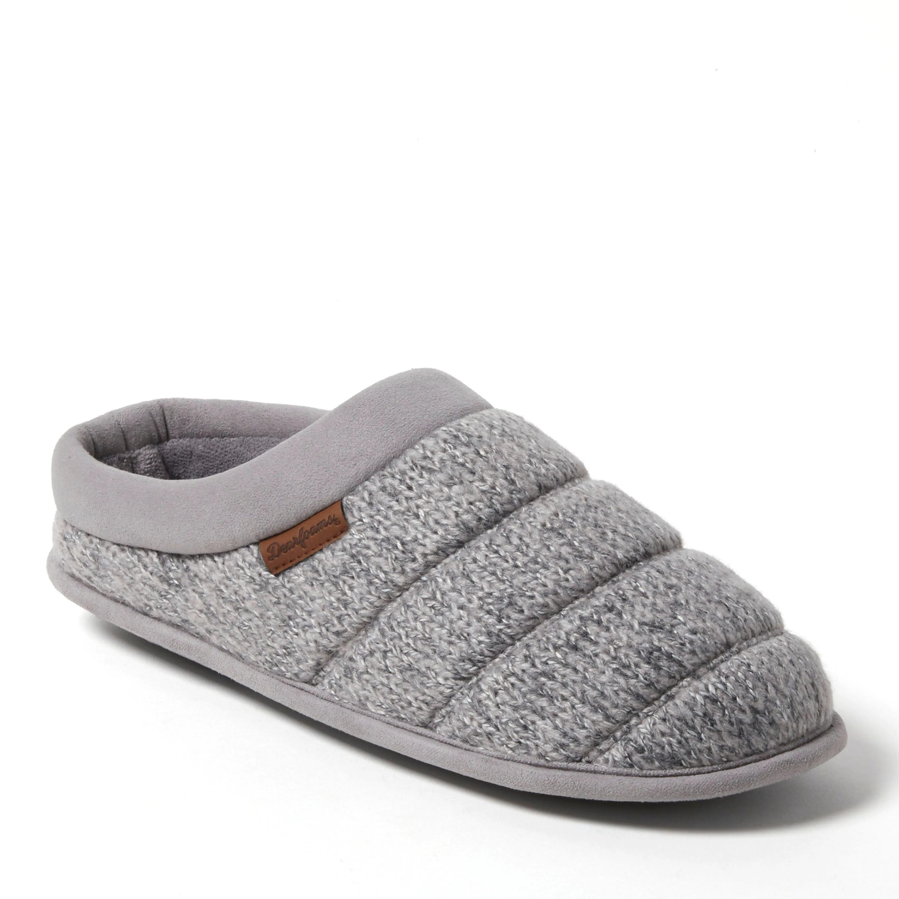 Dearfoams Mens Asher Marled Knit Clog