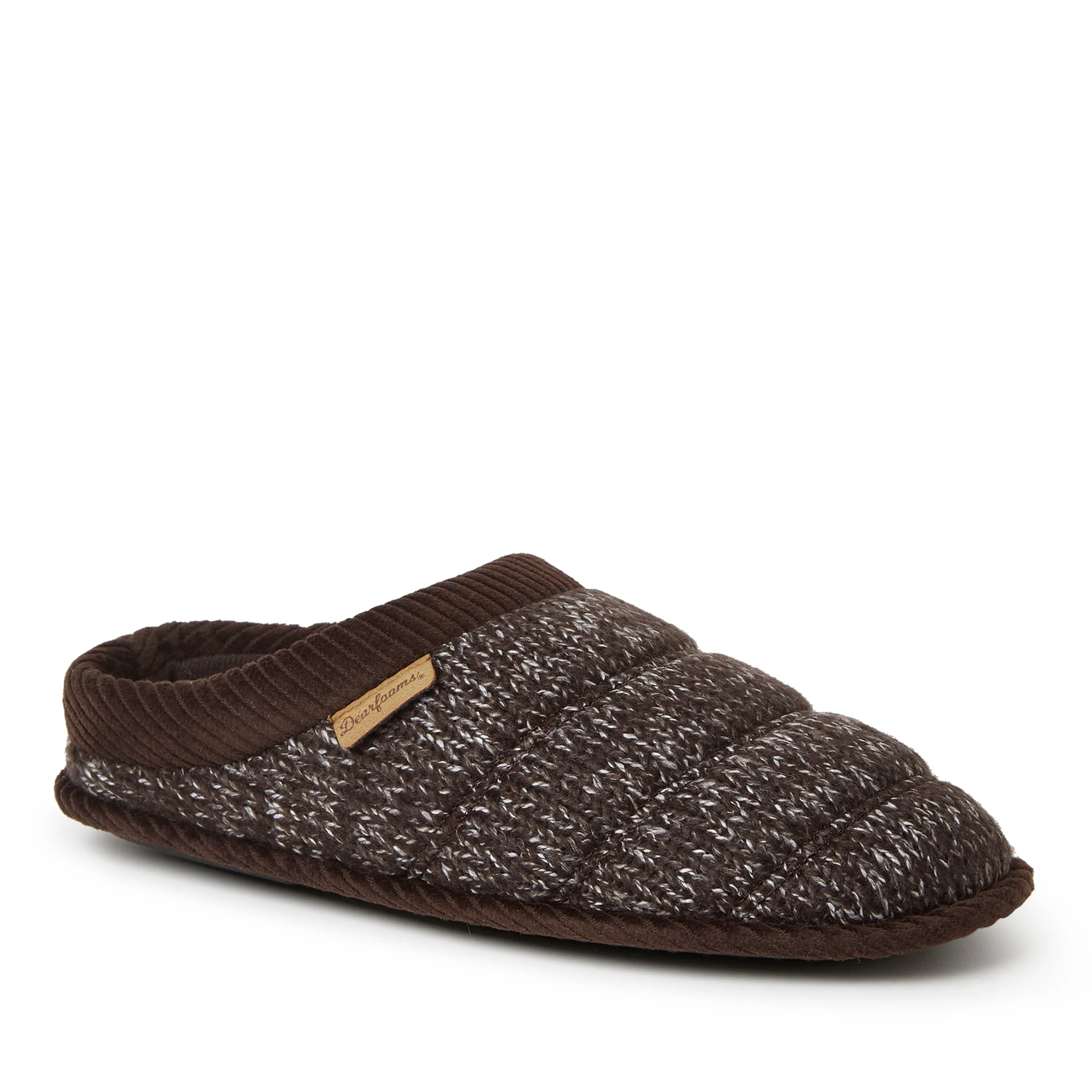 Dearfoams Mens Asher Marled Knit Clog