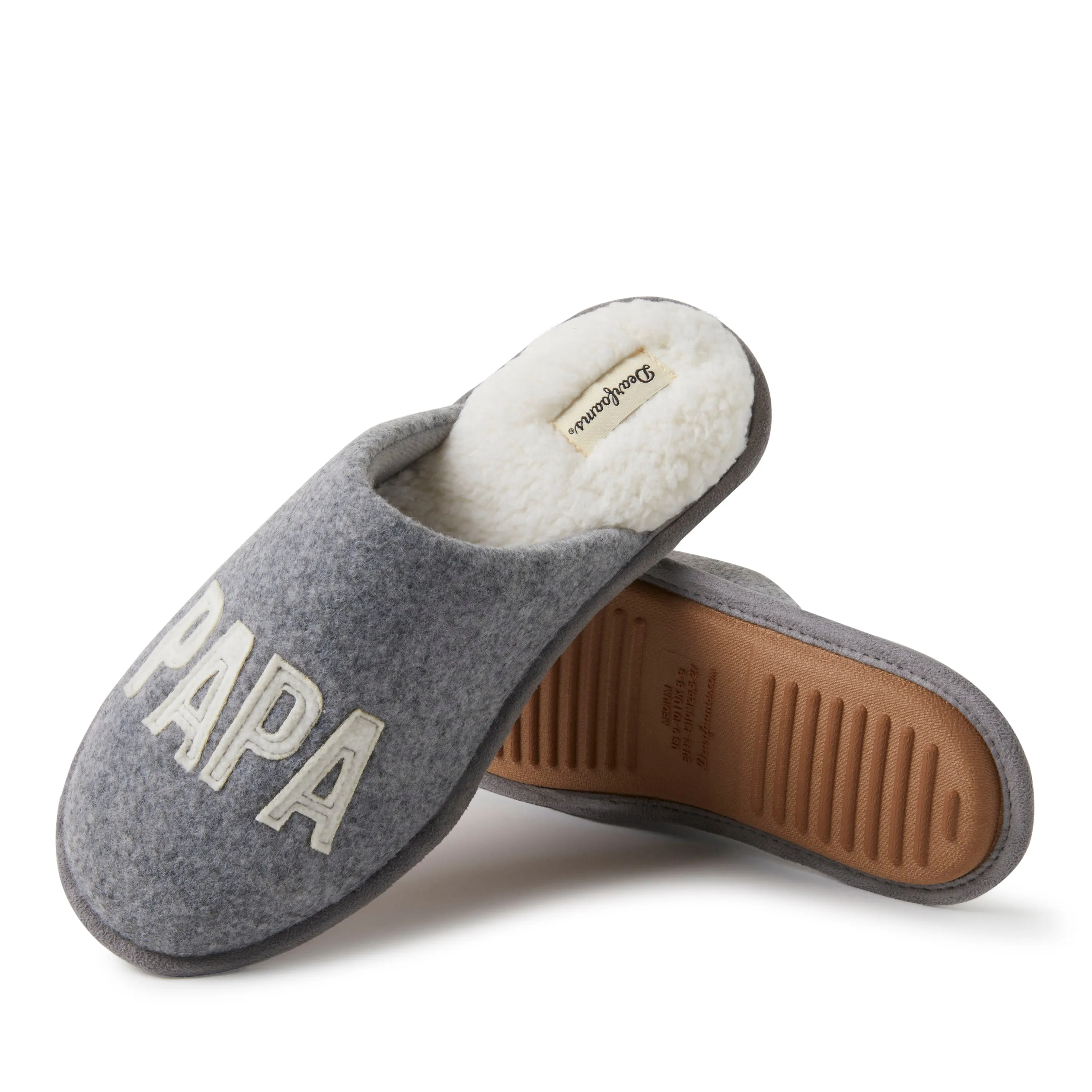 Dearfoams Men's Carson Papa Bear Family Scuff Slipper