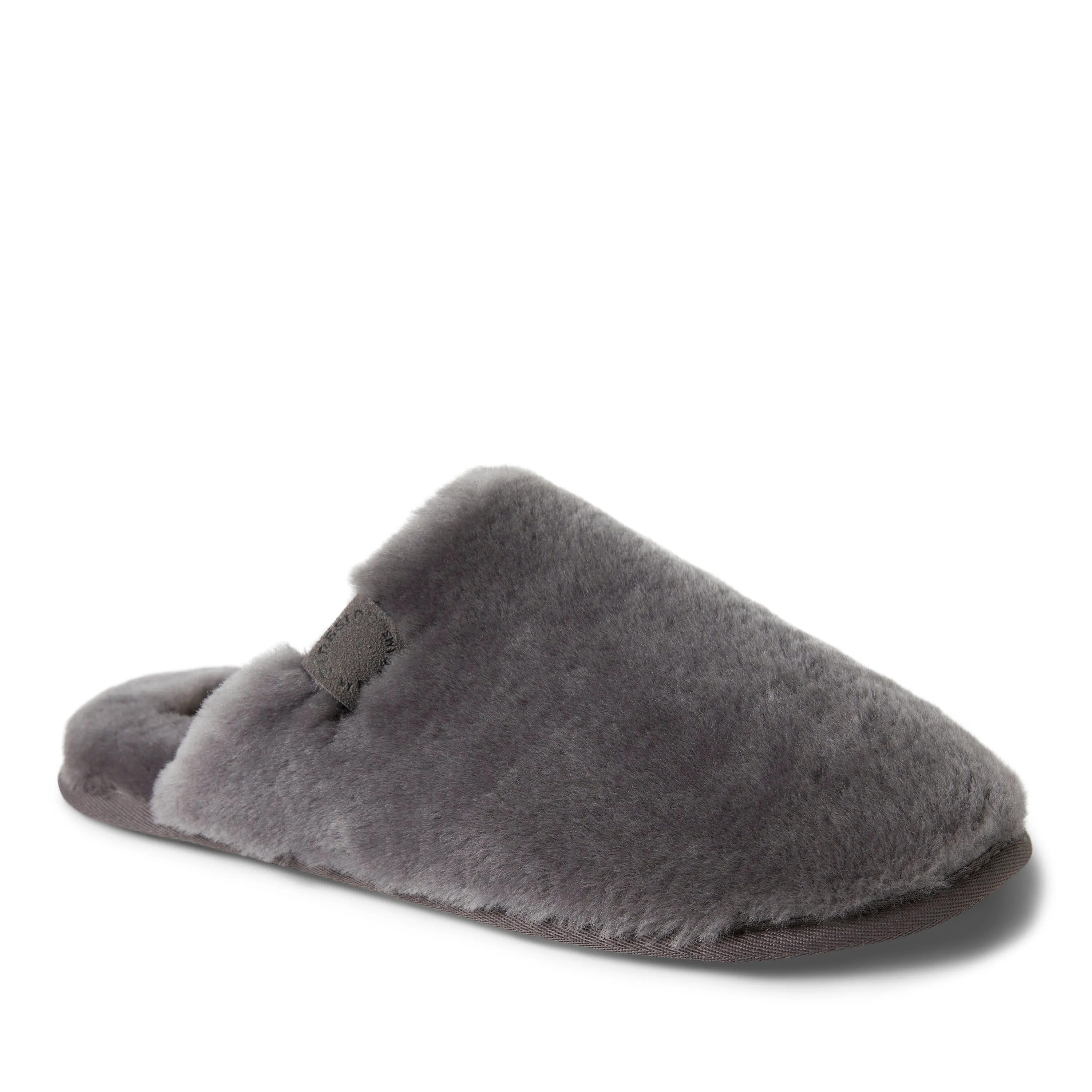 Dearfoams Men's Fireside Broome Genuine Shearling Scuff