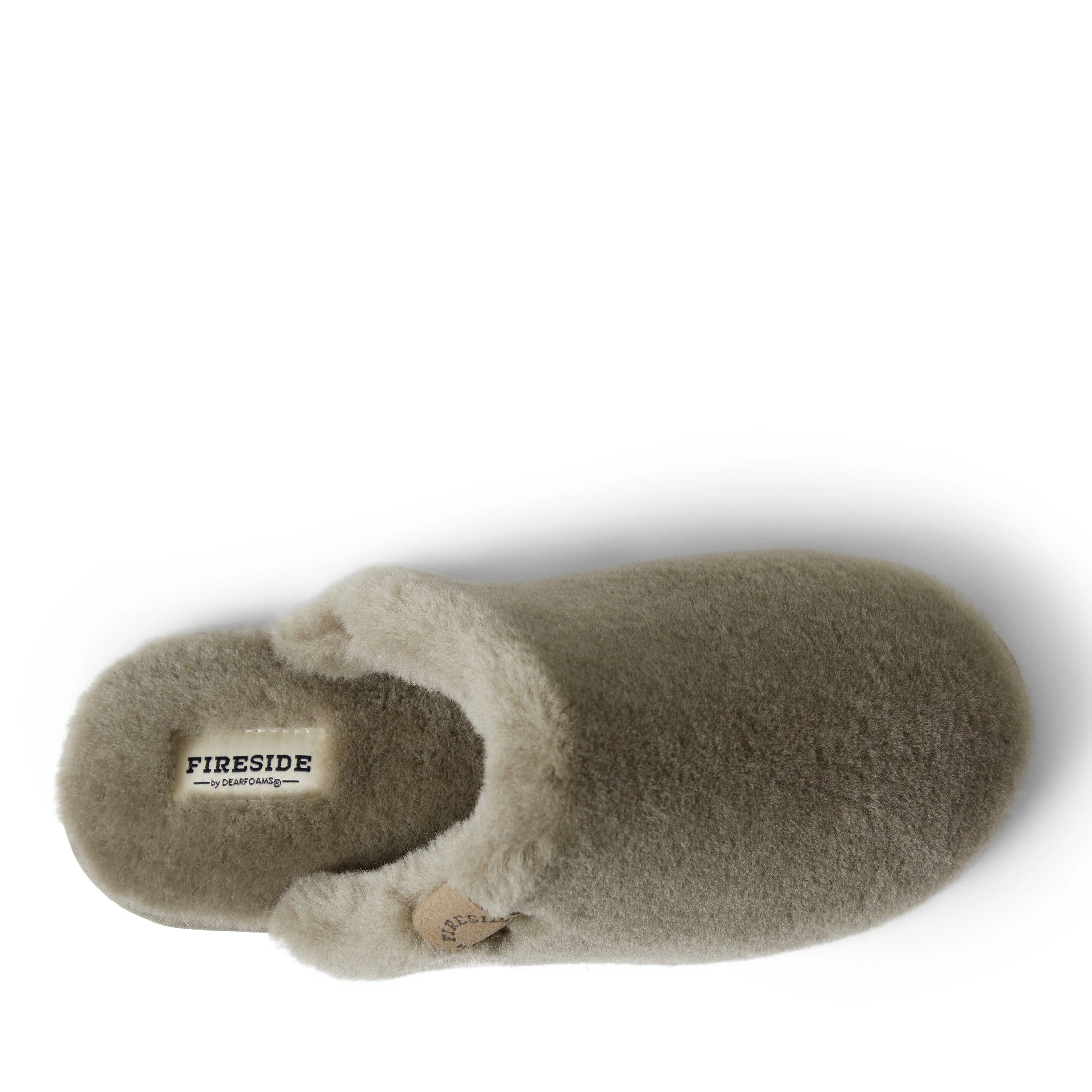 Dearfoams Men's Fireside Broome Genuine Shearling Scuff