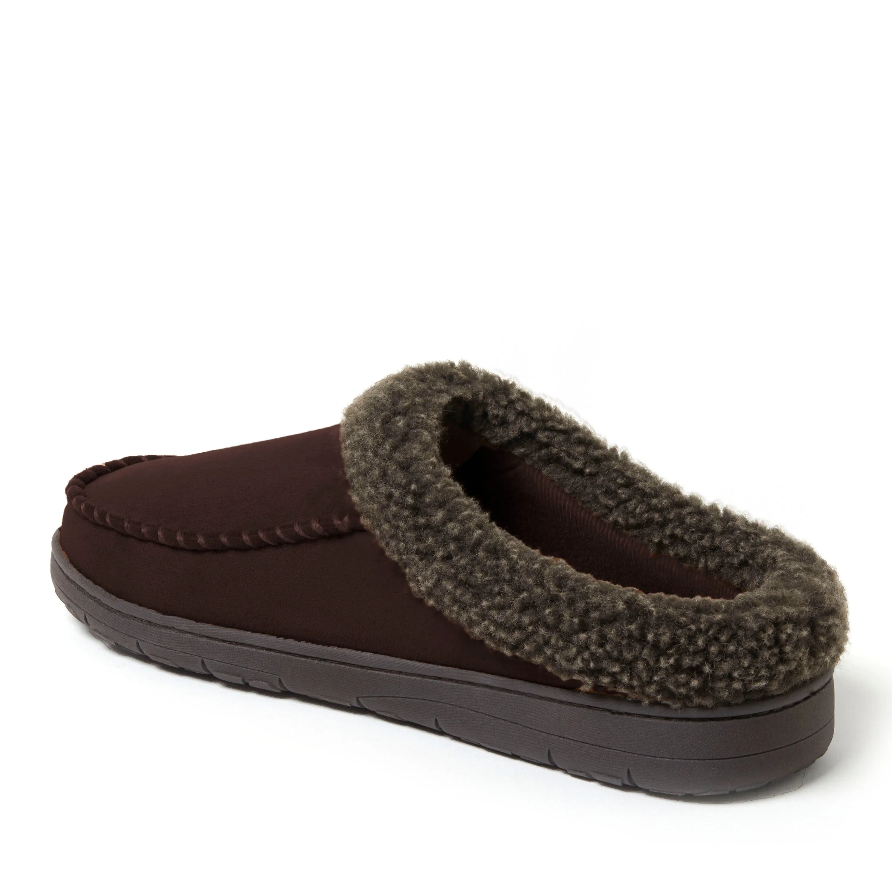 Dearfoams Men's Microsuede Clog Slipper
